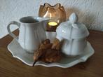Roomstelletje Villeroy & Boch type Manoir met onderblaadje, Overige typen, Ophalen of Verzenden, Zo goed als nieuw, Effen