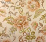 6719 perzik bloemen vintage brocante wallpaper behang swiet, Huis en Inrichting, Stoffering | Behang, Ophalen of Verzenden, Minder dan 10 m²