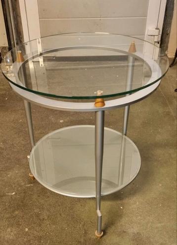 ronde glazen bijzettafel 50cm beschikbaar voor biedingen