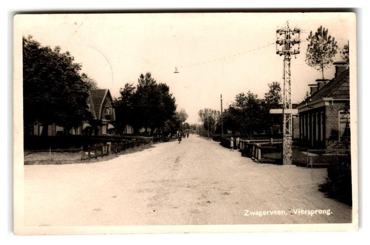 Kollumerzwaag, Zwagerveen, Viersprong, Verzamelen, Ansichtkaarten | Nederland, Gelopen, Friesland, 1940 tot 1960, Verzenden