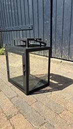 Kaars lantaarn voor buiten, Huis en Inrichting, Woonaccessoires | Kandelaars en Kaarsen, Ophalen, Gebruikt, 25 tot 50 cm, Zwart