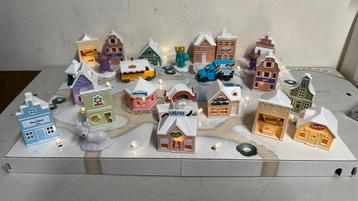 Albert Heijn Kerstdorp met verlichting op baterij beschikbaar voor biedingen