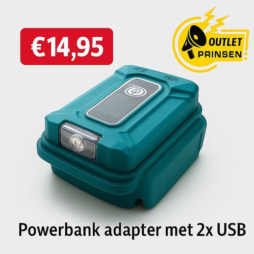 Powerbank adapter met led lamp, werkt op Makita LXT accu, Telecommunicatie, Powerbanks, Nieuw, Ophalen of Verzenden