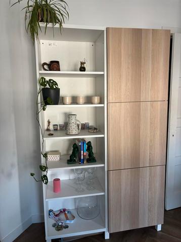 Ikea Besta kast - Wit/Eiken - 120x200x40cm beschikbaar voor biedingen