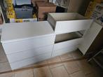 Witte MALM ladekast met 6 laden, Huis en Inrichting, Kasten | Ladekasten, Ophalen, Overige materialen, Gebruikt, 100 tot 150 cm