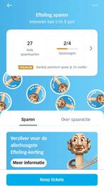 Efteling spaarkaart €2,- p.s., Tickets en Kaartjes, Kortingsbon, Pretpark
