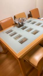 Uitschuifbare tafel, Huis en Inrichting, Tafels | Eettafels, Ophalen, Gebruikt, 100 tot 150 cm, 50 tot 100 cm