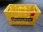 Geel vintage Heineken krat, Verzamelen, Biermerken, Ophalen of Verzenden, Zo goed als nieuw, Overige typen, Heineken