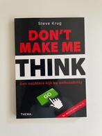 Don't make me think, nuchtere kijk op webusability, Steve Kr, Steve Krug, Niet van toepassing, Nieuw, Ophalen of Verzenden