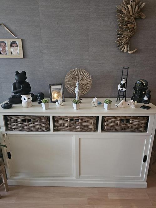 Wit Dressoir met Salontafel, Huis en Inrichting, Kasten | Dressoirs, Gebruikt, 150 tot 200 cm, 25 tot 50 cm, Met lade(s), Overige materialen