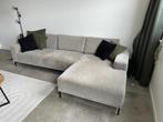 Grijze hoekbank met lounge deel, Ophalen, 250 tot 300 cm, Gebruikt, Hoekbank