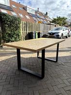 Grote tafel met houten blad, 50 tot 100 cm, 150 tot 200 cm, Rechthoekig, Zo goed als nieuw