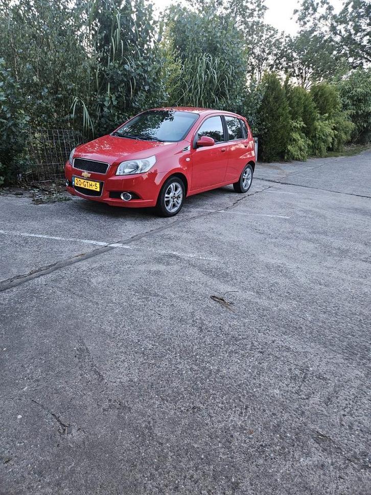 Chevrolet Aveo 1.2 16V 5D 2008 Rood, Auto's, Chevrolet, Particulier, Aveo, Airbags, Airconditioning, Centrale vergrendeling, Elektrische buitenspiegels