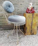 Stoel. Boudoir. Frankrijk. Ca '50/'60. Messing/fluweel., Ophalen, Overige kleuren, Vintage, Zo goed als nieuw