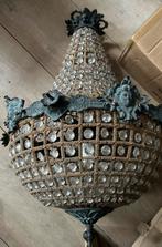 Grote oude zak kroonluchter lamp cherubijn engelen, Ophalen of Verzenden