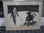 Jos GOLDENBELT ,(P.Scheen) Mooie aquarel Circus Dressuur, Antiek en Kunst, Ophalen