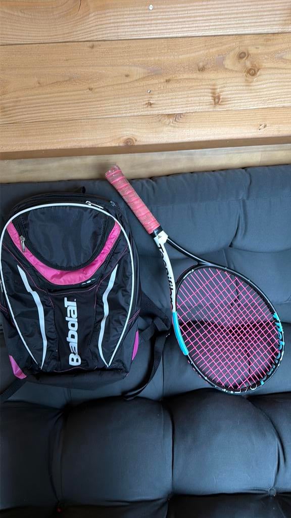 Tennisracket plus tas, Sport en Fitness, Tennis, Ophalen of Verzenden, Gebruikt, Racket, Overige merken