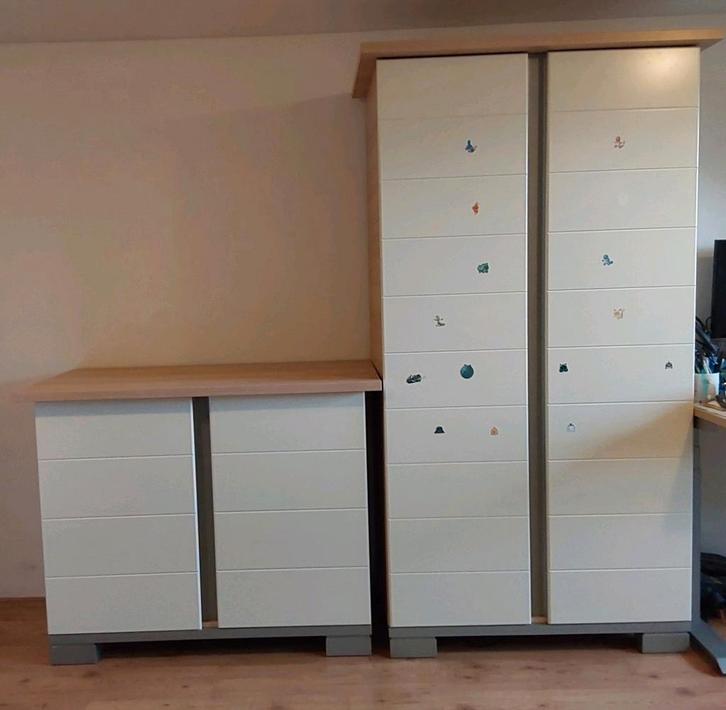 Mooie Commode en bijbehorende Kledingkast, Kinderen en Baby's, Kinderkamer | Commodes en Kasten, Gebruikt, 90 tot 105 cm, 100 cm of meer