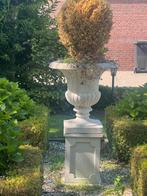 Betonnen vaas sokkel sier monument vaas plantenbak, Tuin en Terras, Ophalen of Verzenden, Rond, Minder dan 60 cm, Tuin