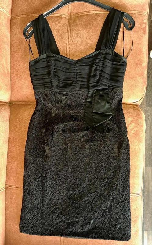 feestjurk, cocktailjurk, mt 38; Addy Van Den Krommenacker, Kleding | Dames, Jurken, Zo goed als nieuw, Maat 38/40 (M), Zwart, Ophalen of Verzenden
