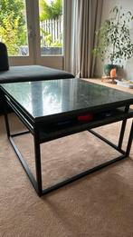 Groen marmeren tafel, Huis en Inrichting, Tafels | Salontafels, Ophalen, Zo goed als nieuw, Rechthoekig, Minder dan 50 cm