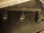 IKEA HEKTAR Lamp, Plafondrail, 3 spots,  Inclusief ledlampen, Ophalen of Verzenden, Zo goed als nieuw, Metaal, Modern