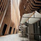 Marktkraam 270x80cm met gekleurd/wit dak, Ophalen of Verzenden, Gebruikt, Hout