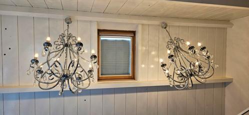 Elegante kroonluchters met kristallen details, Huis en Inrichting, Lampen | Kroonluchters, Zo goed als nieuw, Glas, Metaal, Ophalen