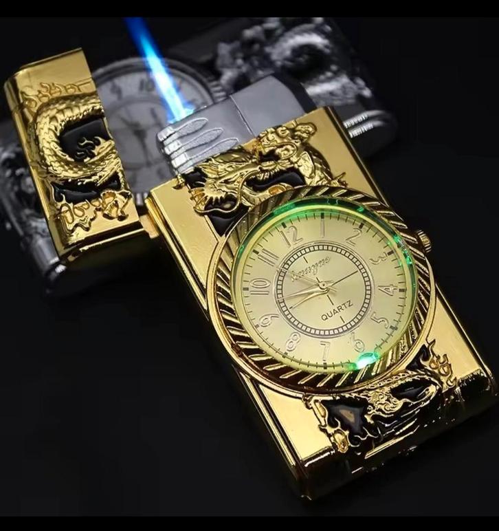 Draken Aansteker met Horloge, Sieraden, Tassen en Uiterlijk, Horloges | Heren, Nieuw, Overige merken, Overige materialen, Ophalen of Verzenden