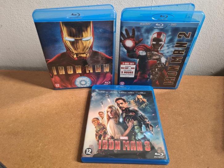 Iron Man 1, 2 en 3 NLO Blu-Ray, Cd's en Dvd's, Blu-ray, Zo goed als nieuw, Actie, Ophalen of Verzenden