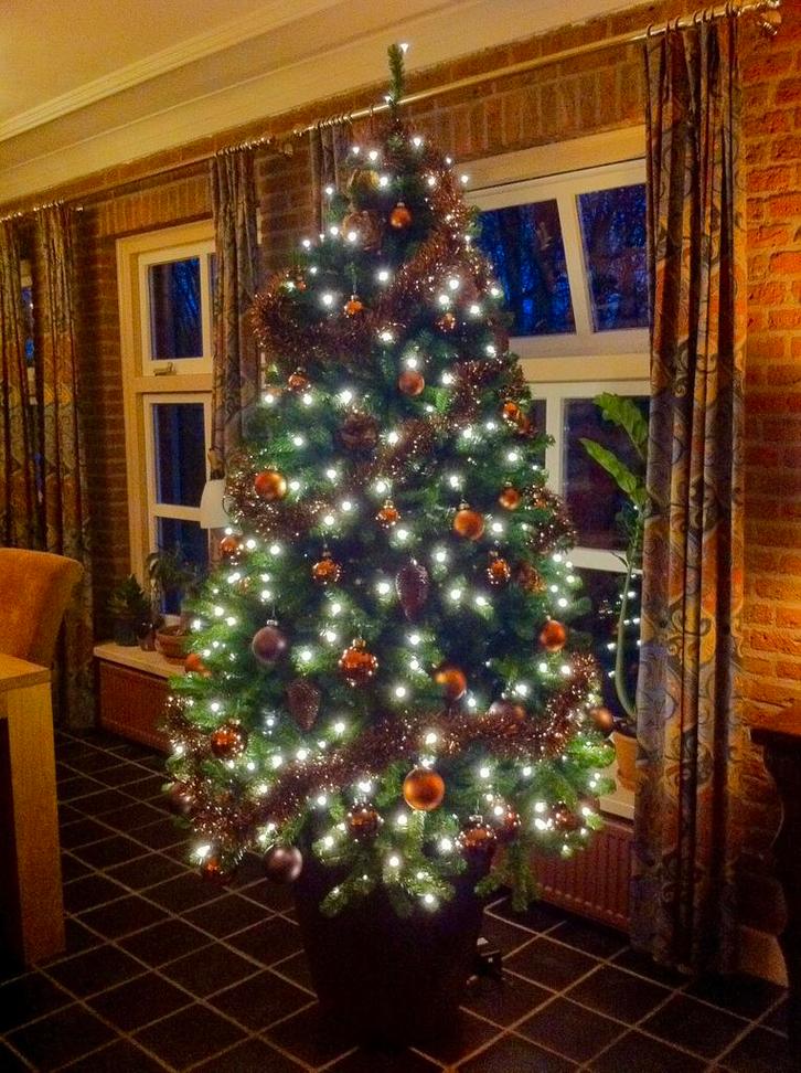Kerstboom met ledverlichting warm wit, Diversen, Kerst, Gebruikt, Ophalen