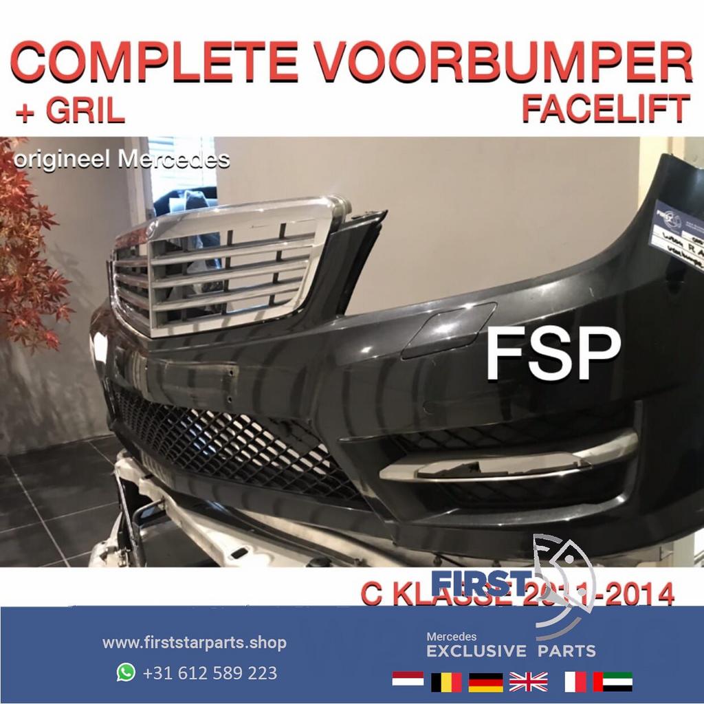 W204 C204 S204 FACELIFT AMG VOORBUMPER COMPLEET Mercedes C K, Gebruikt, -, Voor, Ophalen of Verzenden