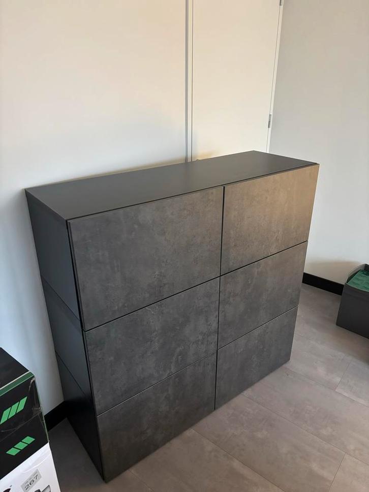 IKEA BESTA Ladekast - Donkergrijs, Huis en Inrichting, Kasten | Ladekasten, Gebruikt, Minder dan 100 cm, 100 tot 150 cm, 25 tot 50 cm