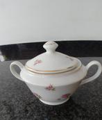 suikerpot 10,5 cm wit rozen romantisch Czechoslovakia, Ophalen of Verzenden