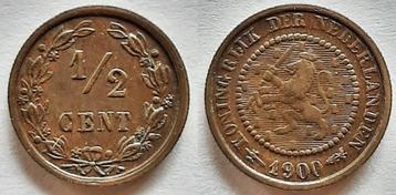 Halve cent 1900 beschikbaar voor biedingen