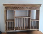 Houten bordenrek, servieskast, brocante, wandrek, Ophalen of Verzenden