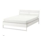 Trysil ikea bed frame, Huis en Inrichting, Ophalen, Gebruikt, Wit, Tweepersoons