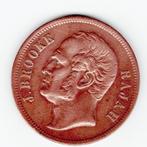 24-700 Sarawak 1 cent 1863, Postzegels en Munten, Munten | Azië, Zuidoost-Azië, Losse munt, Verzenden