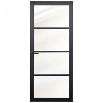 Staallook deuren zwart stomp met glas paneeldeur beschikbaar voor biedingen