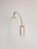 Set 2 Vintage Micron wandlamp glas rvs wall lamp Italy ‘80, N, N, Vintage, Ophalen of Verzenden