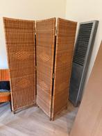 Kamerscherm rotan en zilver houten, Huis en Inrichting, Ophalen, Gebruikt
