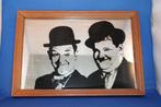 Spiegel Laurel and Hardy (de Dikke en de Dunne). 33x23cm. K6, Verzamelen, Film en Tv, Gebruikt, Ophalen of Verzenden