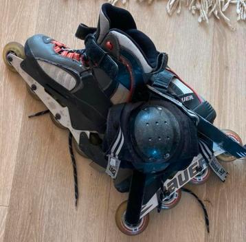 Skeelers skates rolschaatsen Bauer maat 42 zwart wit inline beschikbaar voor biedingen