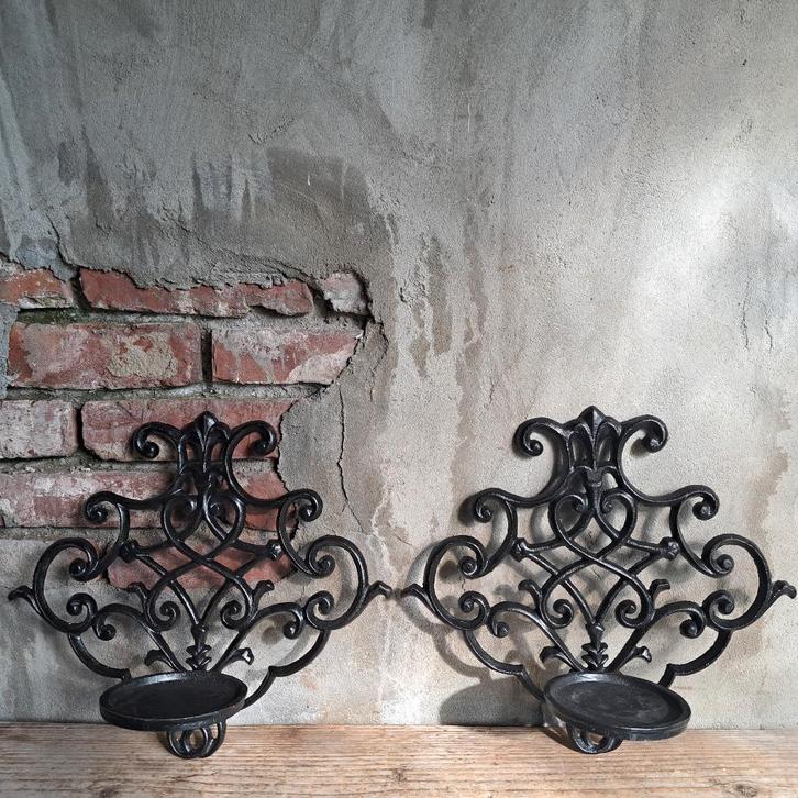 1x Gietijzeren muurkandelaar wandkandelaar ornament *Etage3*, Huis en Inrichting, Woonaccessoires | Overige, Gebruikt, Ophalen of Verzenden