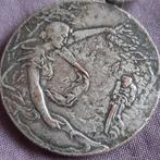 Wielrennen Oude Medaille 3e Prijs Verzilverd Koper, Verzenden, Overige materialen