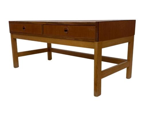 Vintage Deens Kastje laag model Jaren 60 Teak Fineer, Huis en Inrichting, Kasten | Dressoirs, Gebruikt, 25 tot 50 cm, Met lade(s)