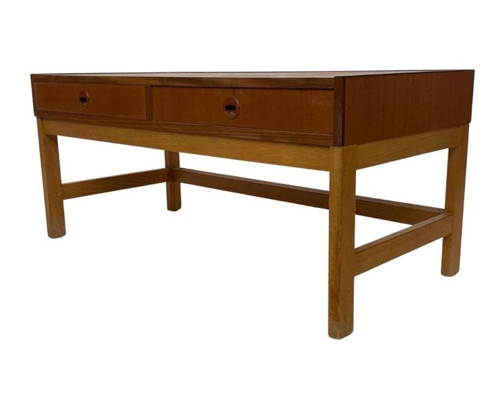 Vintage Deens Kastje laag model Jaren 60 Teak Fineer, Huis en Inrichting, Kasten | Dressoirs, Gebruikt, 25 tot 50 cm, Met lade(s)
