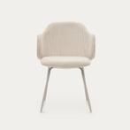 Kave Home Eetkamerstoel Yunia Beige Corduroy 4x, Ophalen, Gebruikt, Overige kleuren, Vier