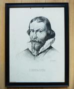 Oude litho met een zelfportret van Leeghwater 1928, Ophalen of Verzenden