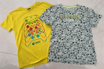 Set van 2 game shirts 158 164 xbox controllers t-shirt beschikbaar voor biedingen
